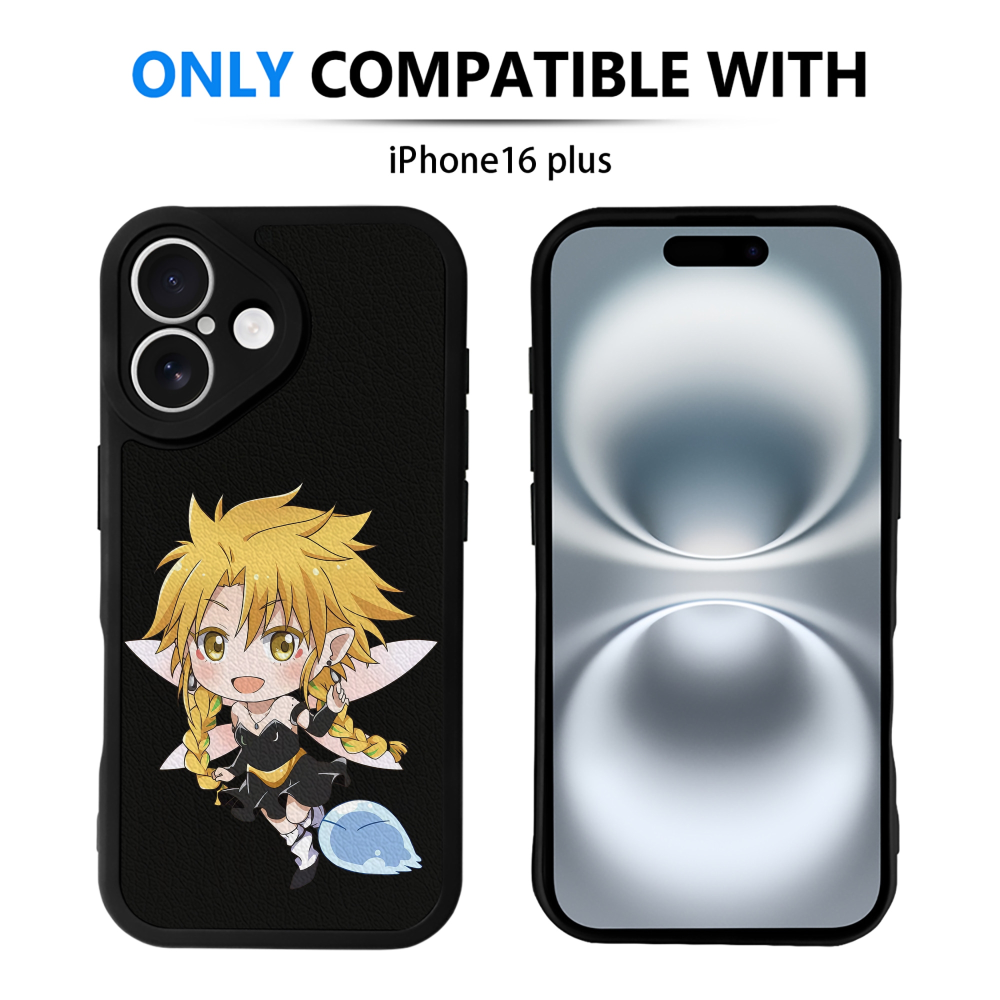 （画像用） 転スラ Regarding Reincarnated to Slime 【iPhone 16シリーズ対応】シリコンスマホケース（レザー調） 材質：シリコン